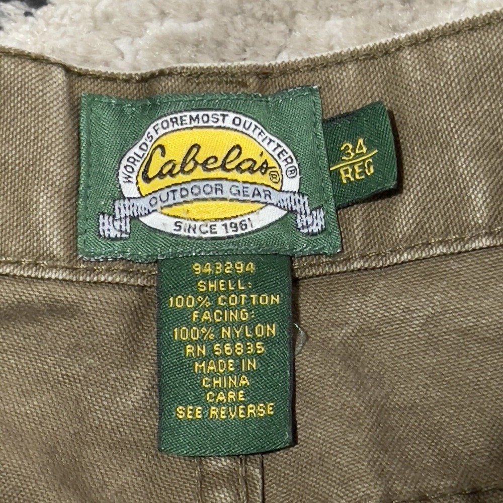 Cabelas Brush Guard Pants Men‎ 33x32 Brown Canvas Nylon Hunting Fishing Workwear - Picture 3 of 16